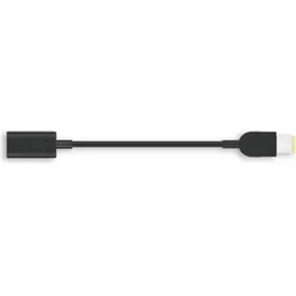 Lenovo 4X90U45346 USB-C-Kabeladapter Slim-Tip schwarz - Adapter für Kabel (USB-C, Slim-Tip, Stecker/Buchse, 0,018 m, schwarz)