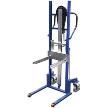 VARIOfit Materialheber mit Gabelzinken Tragkraft 250kg Thermoplastische Gummibereifung Enzianblau Ral 5010