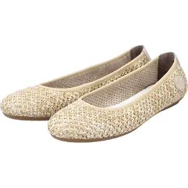 Rieker Damen Ballerina 41480-60 beige Gr. 36
