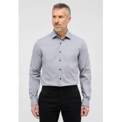 Langarmhemd ETERNA "SLIM FIT", Herren, Gr. 43, Normalgrößen, grau, 100% cotton, schmal, Langarm Manschette, Hemden