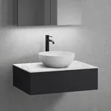 neoro n50 Unterschrank B: 80 cm mit 1 Auszug, Waschtisch Ø 40 cm weiß matt, B: 80.5 BN0064WM+BN0412BM+BN0402C1