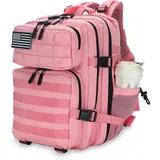 Lovelinks21 Taktischer Rucksack, 25 l, wasserdicht, Militär, taktischer Rucksack für Damen und Herren, kleiner Reiserucksack, Pink, Small, Tagesrucksäcke
