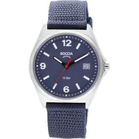 Boccia Titanium Boccia 3663-03 Herrenuhr Titan 10 bar Navyblau