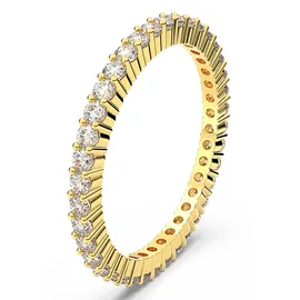 Swarovski Fingerring "Matrix Tennis Vittore, 5655703, 5656293, 5656300, 5656297" Gr. 50, gold (gelbgoldfarben, kristallweiß), Fingerringe, Damen, 50, Metall, 1,8mm, Fingerring, mit Swarovski Kristall