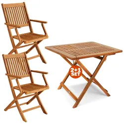 CASARIA® Balkonmöbel Set 2 Personen Holz FSC®-zertifiziert