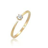 Elli DIAMONDS Elli DIAMONDS Ring Solitär Verlobung Diamant 0.11 ct. 585 Gelbgold Ringe Damen