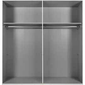 WIMEX »Easy Plus, Kleiderschrank Made in Germany«, mit Glaseinsatz/ Rauchglas, viele Breiten zur Auswahl, schwarze Griffe schwarz