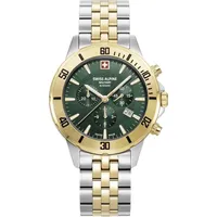 Swiss Alpine Military Herren Uhr Analog Quarz Chronograph 7024.9144SAM