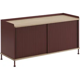 Muuto Enfold Sideboard 124 x 63 cm Eiche geölt / deep red