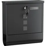 Wiltec Briefkasten schwarz inkl. Zeitungsfach