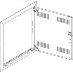 ABN GBRU24TL Blendrahmen + Tür mit Lüftungsschlitz 2x4 für UP-Feldverteiler 2x4-reihig