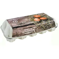 VEPATIM 154x Eierverpackungen für 10 Eier Freilandhaltung weiß . für S M L