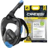 Cressi Bali Vollgesichts-Schnorchelmaske - Schnorchelset für Erwachsene - CO2 Sicher, Klare Sicht, Trockenventil Taucherbrille - 100% Silikon-Passform - Tauchermaske - S/M