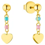 Prinzessin Lillifee Ohrhänger Edelstahl, IP Gold in Rosa | Gr.: onesize