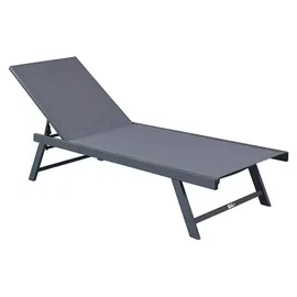 Home Deluxe NAILEA Gartenliege 192 x 60 x 96 cm Grau