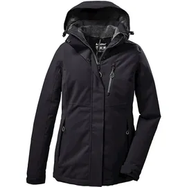 KILLTEC Damen Outdoorjacke Funktionsjacke mit abzippbarer Kapuze KOW 140 WMN Jckt wasserdicht, Winddicht, atmungsaktiv 00200-schwarz 54