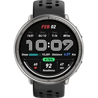 Amazfit Active 2 schwarzes Leder Premium-Version