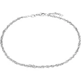 amor Fußkette für Damen, 925 Sterling Silber Fußketten Weiss