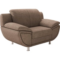TRENDMANUFAKTUR Sessel, wahlweise mit komfortablem Federkern, mit extra breiten Armlehnen braun