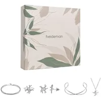 Heideman Schmuck-Adventskalender Summerbox Barcelona silberfarben, Schmuckset mehrteilig Schmuck für Frauen - 5 Schmuckstücke silberfarben