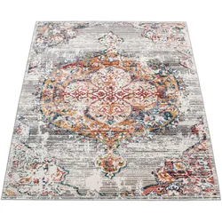 Teppich »Herbete 733«, rechteckig, 8 mm Höhe, Kurzflor, Orient-Optik, Vintage Design, 50916357-0 anthrazit 8 mm