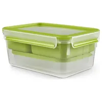 Emsa Clip&Go rechteckig 2.3l Lunchbox XL Aufbewahrungsbehälter grün