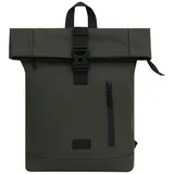 MIRROSI Rucksack Damen- und Herren-Tagesrucksack, großes Volumen M: 13-16 L (28x42x11cm, Wasserdicht), aus hochwertigem Kunstleder, Rucksack, Daypack grün