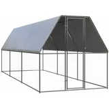 Gaseeto Outdoor Hühnerstall XXL 2x6x2 m Outdoor-Hühnerkäfig Geflügelstall Hühnerhaus Vogelkäfig Hühnergehege Kaninchenkäfig Freilaufgehege,Hühnervoliere Hühnergehege Kleintierstall Verzinkter Stahl