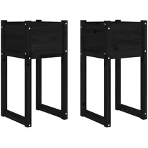 vidaXL Pflanzkübel 40 x 40 x 81 cm Schwarz