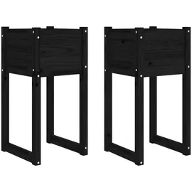 vidaXL Pflanzkübel 40 x 40 x 81 cm Schwarz