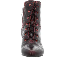 SIMEN Schnürstiefeletten für Damen, schwarz, Größe 37 EU