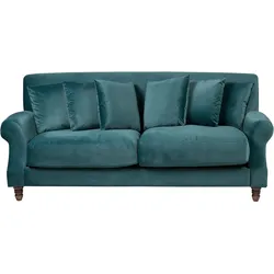 2-Sitzer Sofa Samtstoff blaugrün EIKE