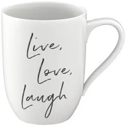Villeroy & Boch Statement Becher mit Henkel "Live Love Laugh"