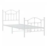 vidaXL Bettgestell 90 x 200 cm Weiß
