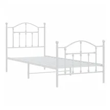 vidaXL Bettgestell 90 x 200 cm Weiß