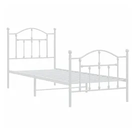 vidaXL Bettgestell 90 x 200 cm Weiß