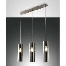 Fabas Luce Sintesi 3-flg. 60W 40 cm rund grau transparent