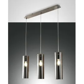 Fabas Luce Sintesi 3-flg. 60W 40 cm rund grau transparent