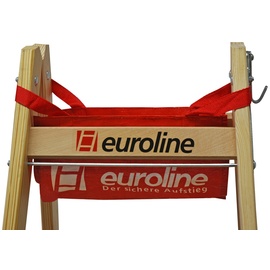Euroline Holz-Sprossenstehleiter 2 x 8 Sprossen (1050408)