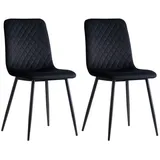 mcc direct Esszimmerstuhl Lexi Samt schwarz 4er Set
