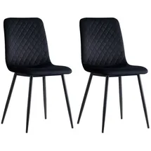 mcc direct Esszimmerstuhl Lexi Samt schwarz 4er Set