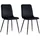 mcc direct Esszimmerstuhl Lexi Samt schwarz 4er Set