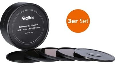 Rollei Premium ND Filter Set, ND 8, ND 64, ND 1000 77 mm