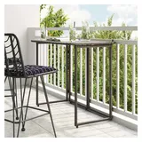 vidaXL Gartentisch Klappbar Braun 90x51x75 cm Poly Rattan