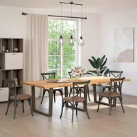 VidaXL Esstisch 280x120x74 cm Massivholz Eiche Rechteckig - Braun