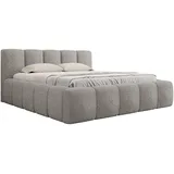 Mirjan24 Polsterbett Grau, Textil, Rechteckig, 140x200 cm, Schlafzimmer, Betten, Polsterbetten