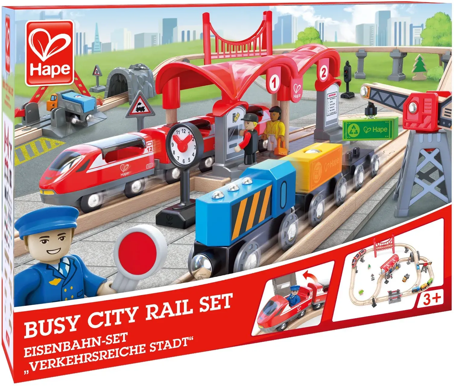 Hape Eisenbahn-Set Verkehrsreiche Stadt Set 1 St