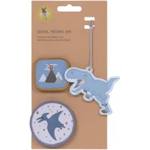 Lässig Patches Set (3 Stk.) mit Druckknopf/School Patches Set Dinosaur