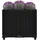 furnicato Hochbeet 40 x 40 x 38 cm Schwarz