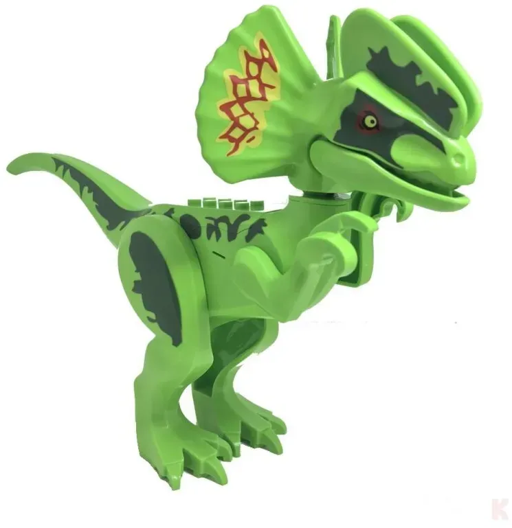 Klemos KL-40079 Klemmbaustein Dinosaurier Dilophosaurus groß mit Sound